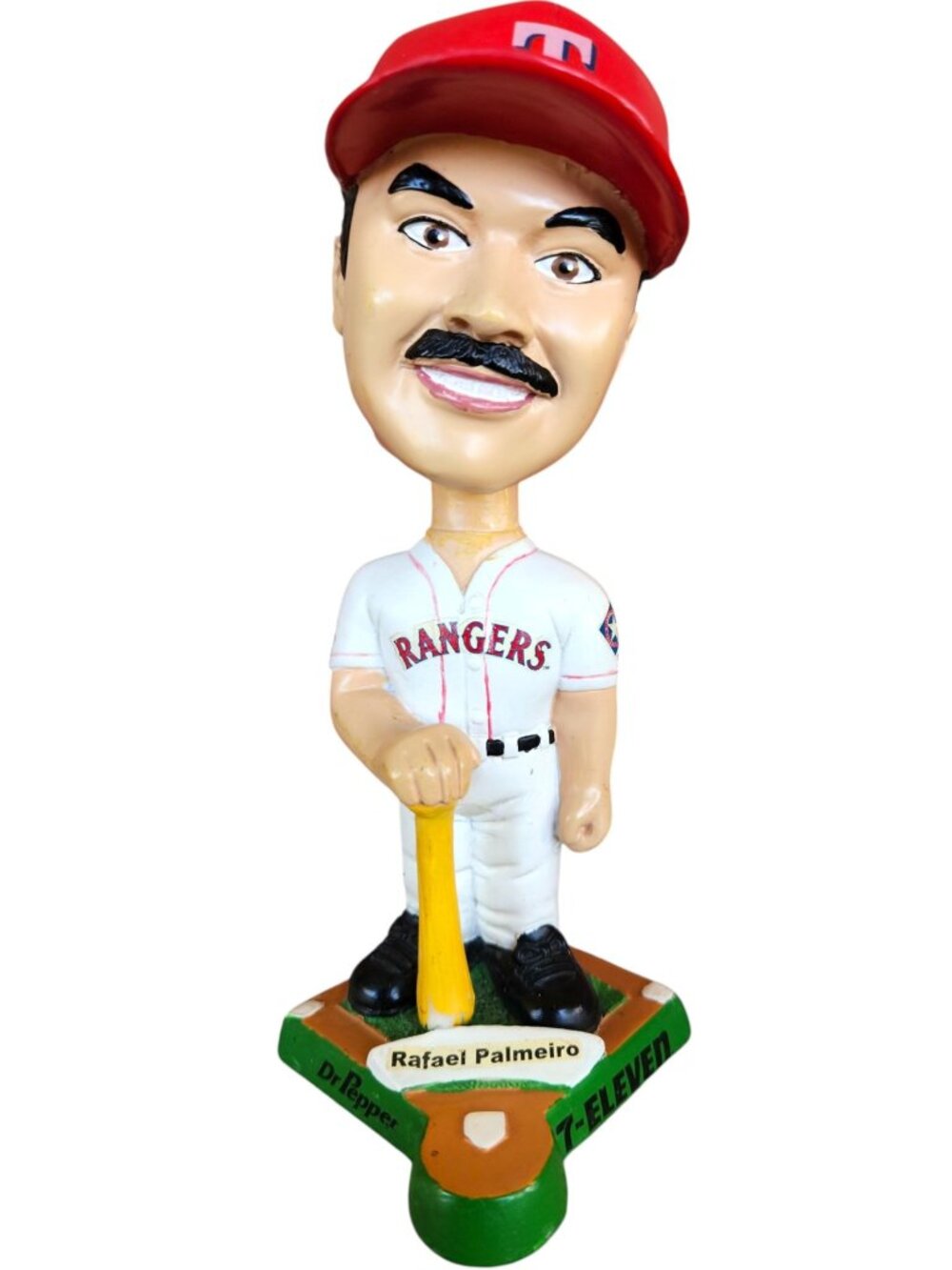 Vintage 1990 Rafael Palmeiro Bobblehead Texas Rangers Dr. Pepper 7-Eleven RARE